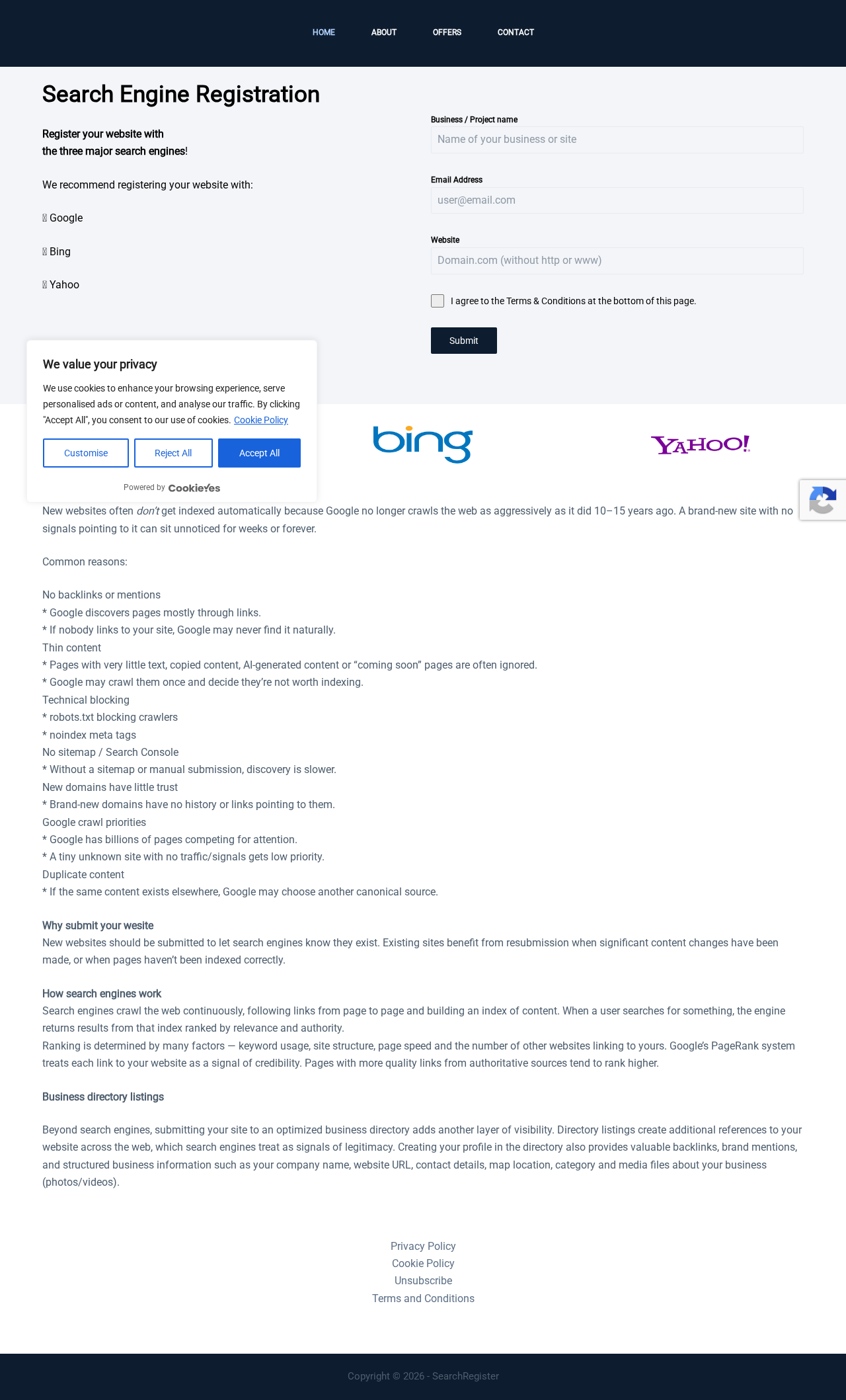 Скриншот https://searchregister.net